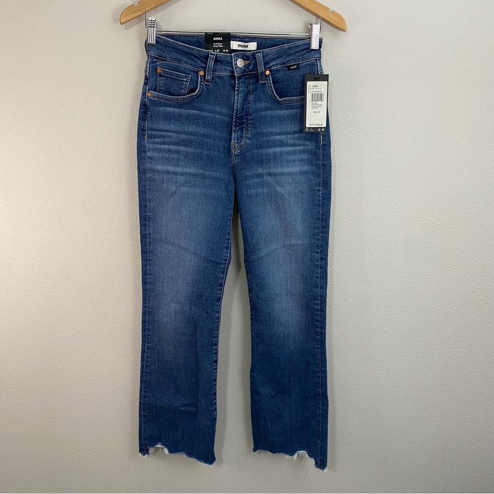 Mavi NWT Anika Mid Rise Crop Flare Mid Flex Blue Jeans Women’s W25‎ L27